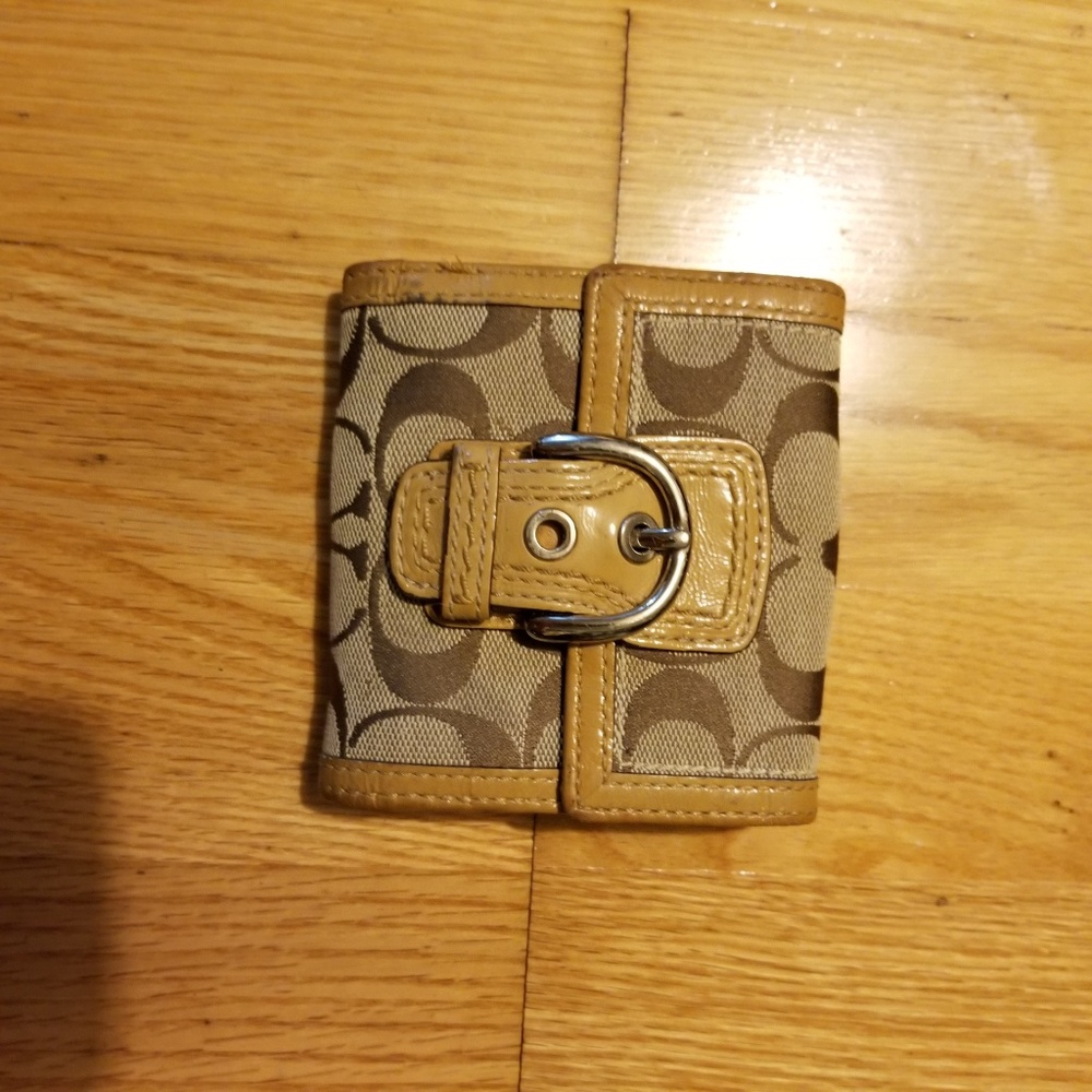 Coach Monogrammed Buckle Wallet